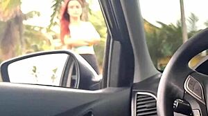 Pretty girl risks public masturbation on the beach