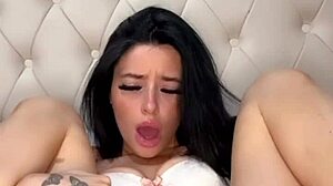 Watch this brunette American exchange student masturbating on webcam until she squirts and orgasms in high definition