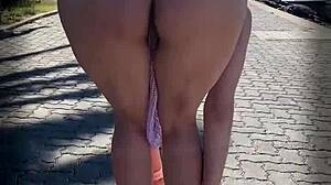 Naughty Story During My Sexchallenge with Big Cock Flashing and Slut