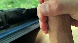 Man Flashes Huge Cock Outdoors Waiting For Viewers