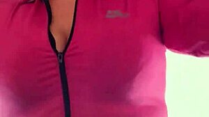 Brazilian Blonde with Big Tits Trains Hard at Local Gym, Dripping Wet