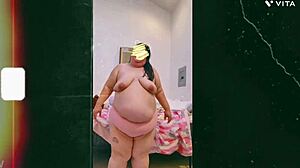 Mature Cougar Shows Saggy Tits in Topless Webcam Dance!
