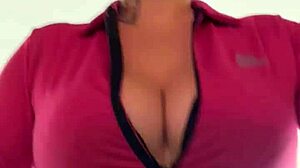 Brazilian Blonde with Big Tits Trains Hard at Local Gym, Dripping Wet