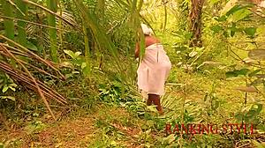Lonely Forest Fuck with Curvy BBW in Wet Action