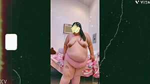 Mature Old Cougar Dances Topless With Saggy Tits In Front Of Cam