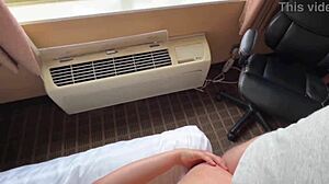 Sloppy second with cheating wife confessing dirty secrets in hotel creampie session