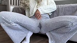 Asian stepdaughter masturbating tight pussy and squirting