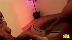 gorgeous horny blondes pummel each other with vibrator