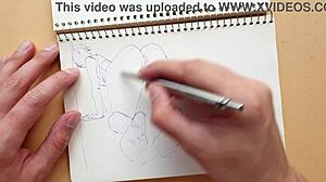 Quick Sketch With Parker Ballpoint Pen Doggy-Style Foot Fetish