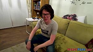 Oh, this Leeds nerd is eating me out so well in high definition.