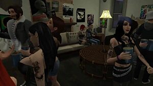 POV SEX with Wild Goth Chick at Crazy Party - Sims 4 Video