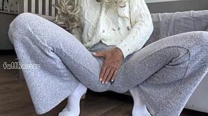 Asian stepdaughter masturbating tight pussy and squirting