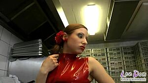 latex slut stuffed hard
