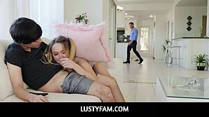 Lustyfam - Stepbro Licks Then Fucks Teen Stepsis