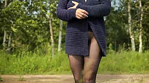 OMG Stranger Bangs Dirty Webcam Model Outdoors in Sneakers