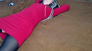 Russian housewife stretches shaved pussy on beach in compilation