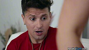 Slimthick vic seduces trainer with big booty and boobs 😍 then gets hardcore blowjob.