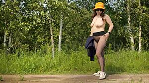 OMG Stranger Bangs Dirty Webcam Model Outdoors in Sneakers