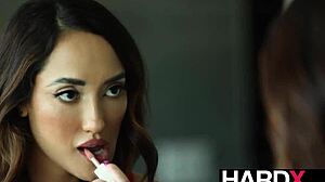 Chloe amour intensely seduces her big-cocked boyfriend with big tits and sensual game