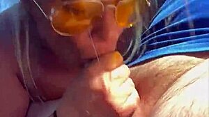 blonde amateur hooker gets bareback doggystyle pov in public outdoor, takes huge cumshot facial