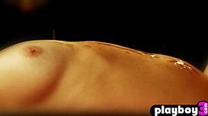 sexy uma jolie hot play wit blonde milf after striptease cuddling