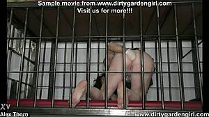 caged dirtygardengirl goes extreme with self anal fisting