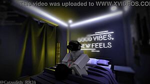 Intense sex session with follower in doggystyle riding!