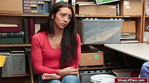 lilly hall caught shoplifting gets pussy fucked