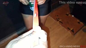 Man fucks two beautiful babes with monster cock