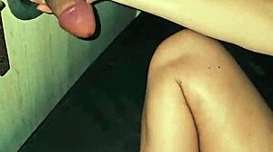 I sucked a big cock in the glory hole and he came in my mouth
