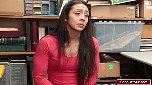 lilly hall caught shoplifting gets pussy fucked