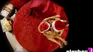 sexy uma jolie hot play wit blonde milf after striptease cuddling