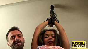 Bound Latina Sub Fingered And Fucked In BDSM