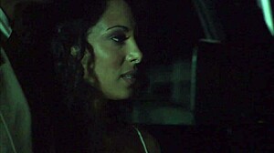 A milf gets fucked outdoors at night