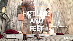 i'm so into this lesbian foot play with lepidoptera and mya diamond, pantyhose fetish