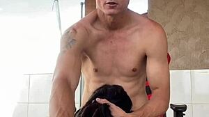 Porch Review Turns Into Sloppy Blowjob For Tattooed Babe