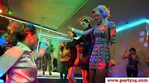 euro babes at party enjoying group activities