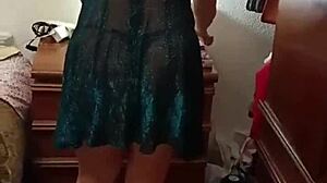 Fucking my mother-in-law wildly while girlfriend sleeps, filling her with cum!