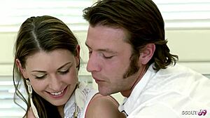 I watched this sexy teen couple have a quickie with muff diving and deepthroat on big cock