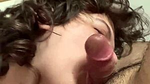 Starting day eating delicious milk from hard cock