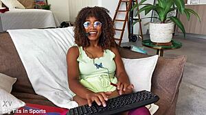 college girl says, 'watch me slam this dildo'