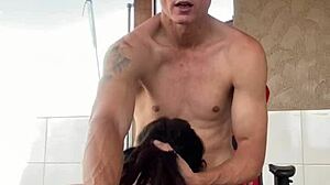 Porch Review Turns Into Sloppy Blowjob For Tattooed Babe