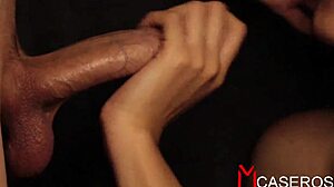 Closeup Blowjob with Tongue Until Cum