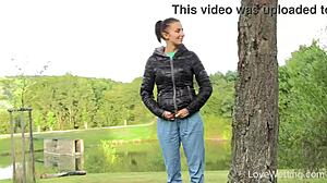 Susie Enjoys Outdoor Pissing Scene In Public Solo