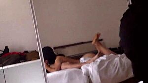 Blowjob session unfolds in a gritty hood setting