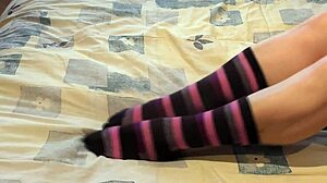 my neighbor masturbates me with her oiled feet in the kitchen 😏