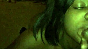 Sloppy Ebony Facial Cum Blast