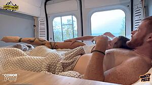 Why not fuck your boyfriend in the van after horny hiking?