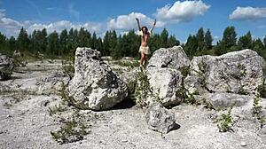 I perform a topless dance in the white stone quarry