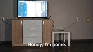 S-wife Katy arrives without panties, wildly intense